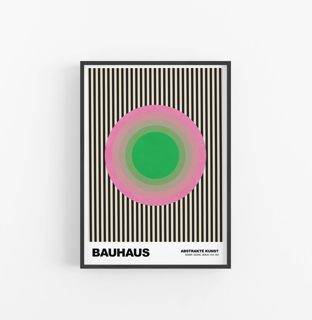 Cuadro Bauhaus Circulo Enmarcado Lineas