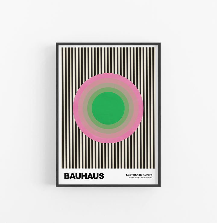 Cuadro Bauhaus Circulo Enmarcado Lineas
