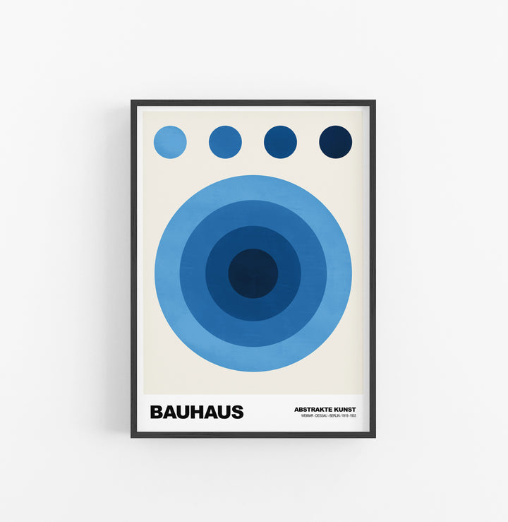 Cuadro Bauhaus Circulos Azules