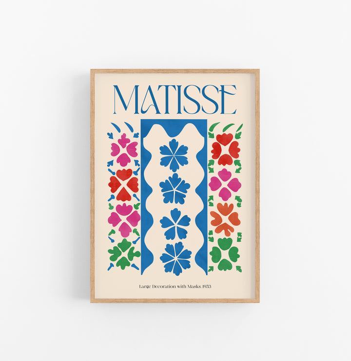 Cuadro Matisse Large Decoration With Flower Masks