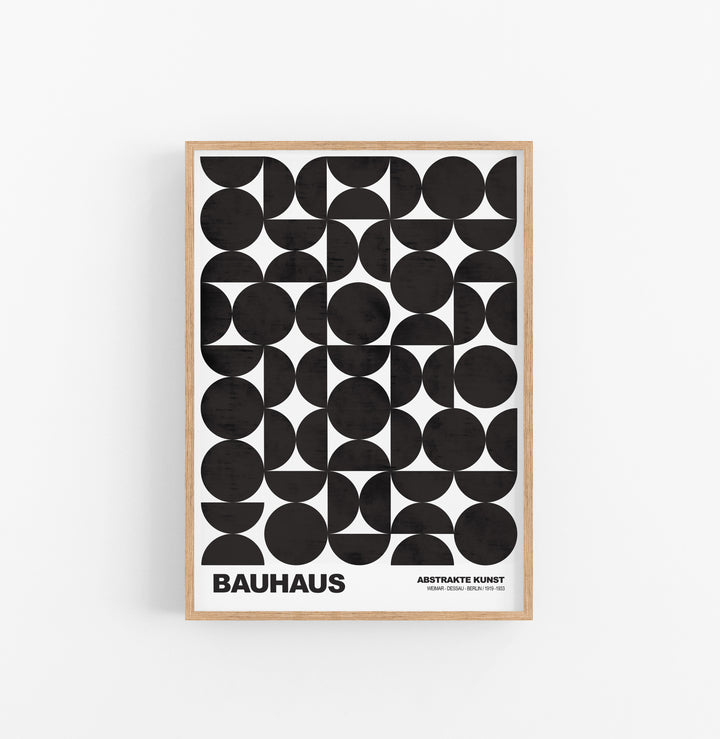 Cuadro Bauhaus Geometrico Negro