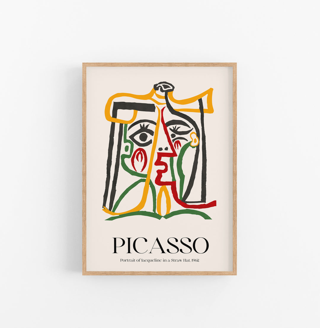 Cuadro Picasso Portrait Of Jaqueline In A Straw Hat