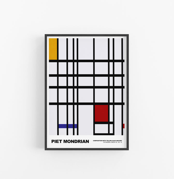Cuadro Piet Mondrian .composition Lines Red Yellow