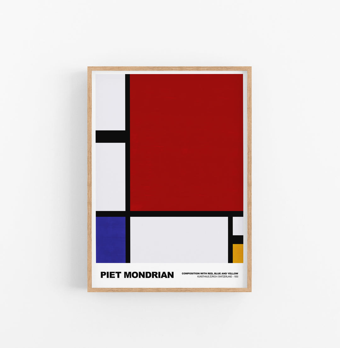 Cuadro Piet Mondrian .composition Wiht Red Blue And Yellow