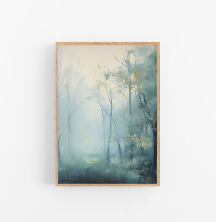 Cuadro con Marco Eclectic Bosque Brumoso Azul Gris