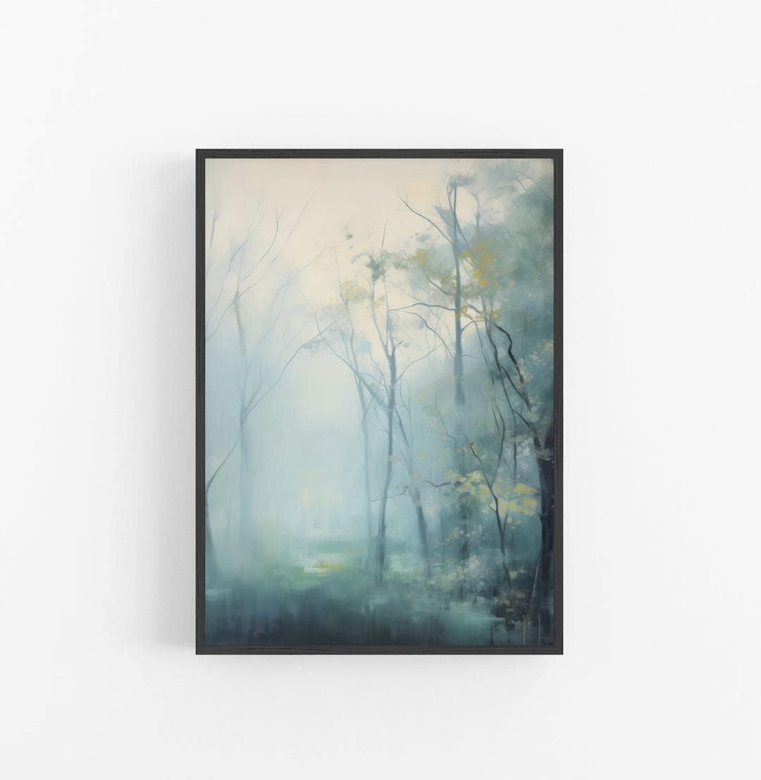 Cuadro con Marco Eclectic Bosque Brumoso Azul Gris