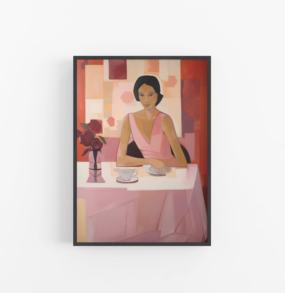 Cuadro con Marco Eclectic Arte Moderno Rosa Rojo