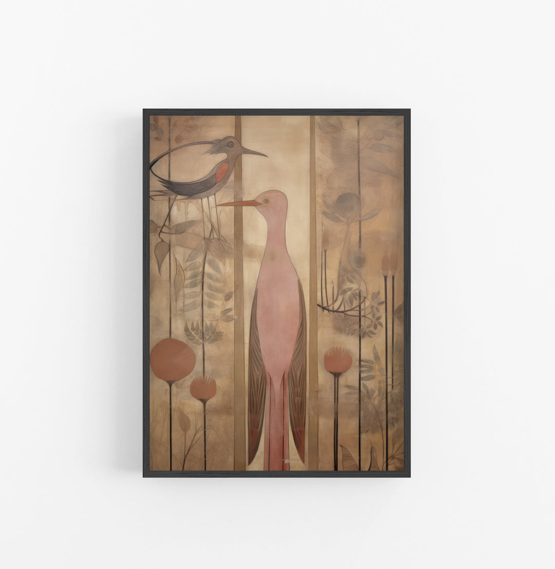 Cuadro con Marco Eclectic Ave Minimalista Rosa Marron