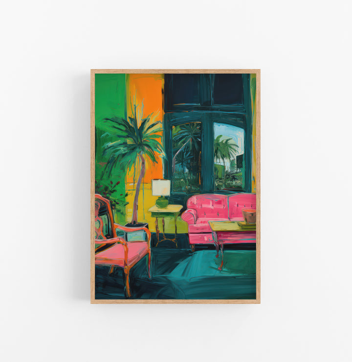 Cuadro con Marco Eclectic Interior Vintage Rojo Verde Azul