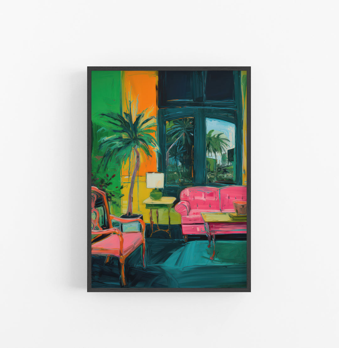 Cuadro con Marco Eclectic Interior Vintage Rojo Verde Azul