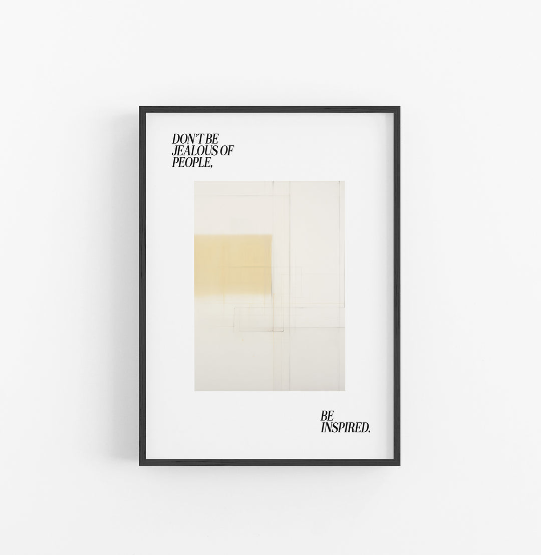 Cuadro con Marco Eclectic Minimalista Geometrico Beige Blanco