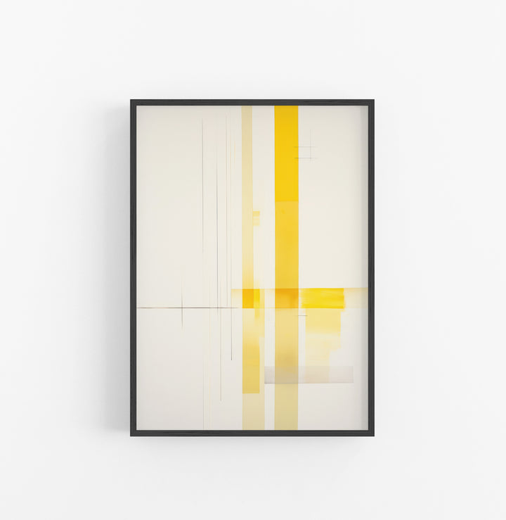 Cuadro con Marco Eclectic Minimalista Lineas Amarillo Beige