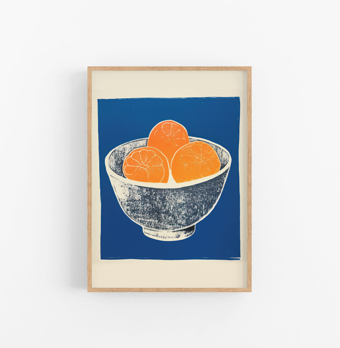 Cuadro con Marco Eclectic Pop Art Naranja Azul