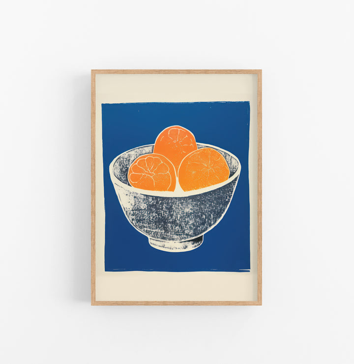 Cuadro con Marco Eclectic Pop Art Naranja Azul
