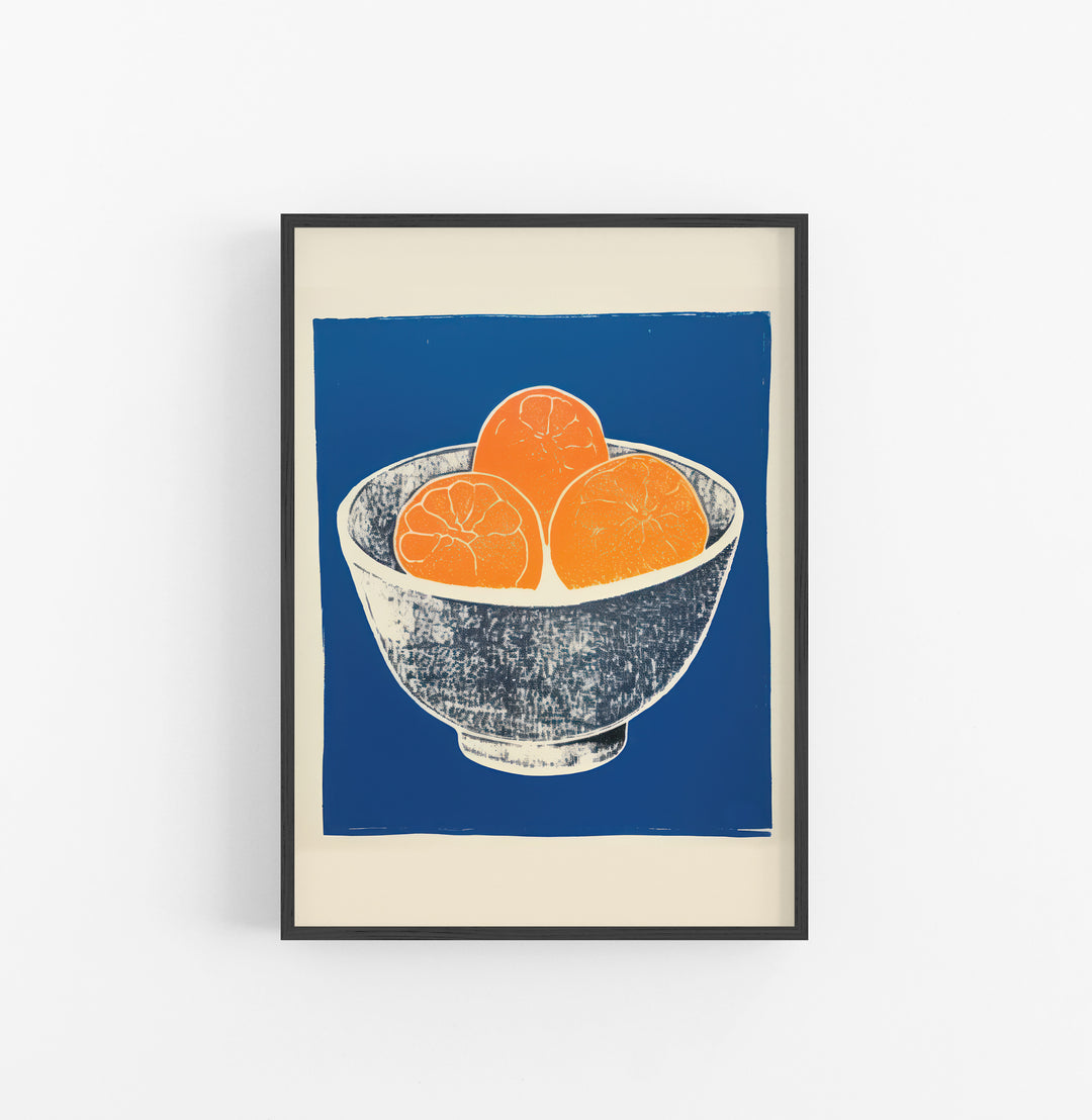 Cuadro con Marco Eclectic Pop Art Naranja Azul