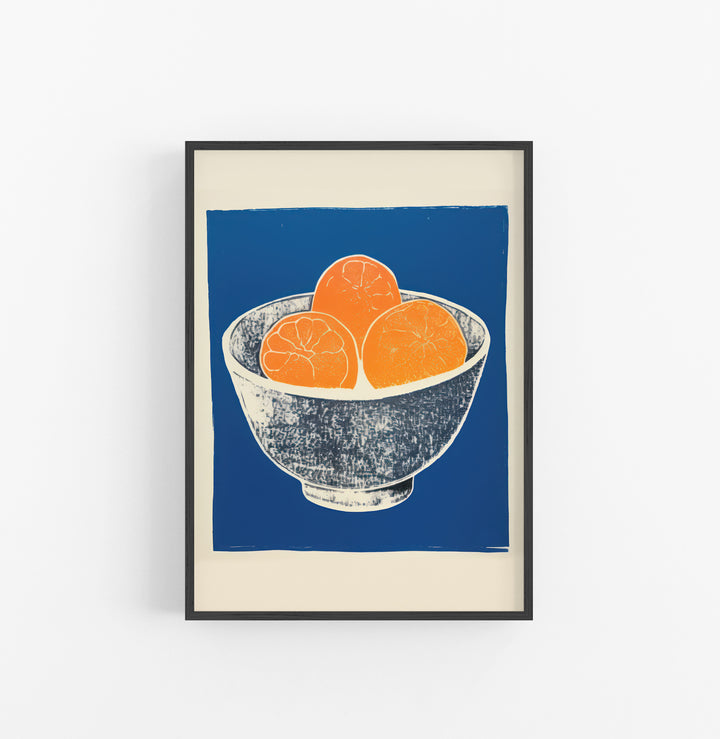 Cuadro con Marco Eclectic Pop Art Naranja Azul