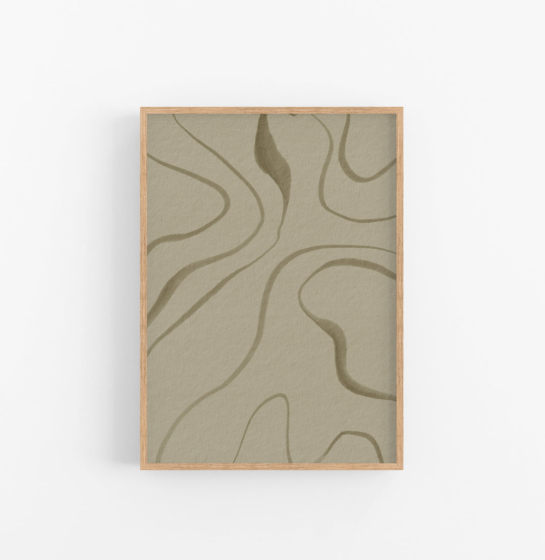 Cuadro con Marco Casual Ethnic Organicos Contorno Beige Marron
