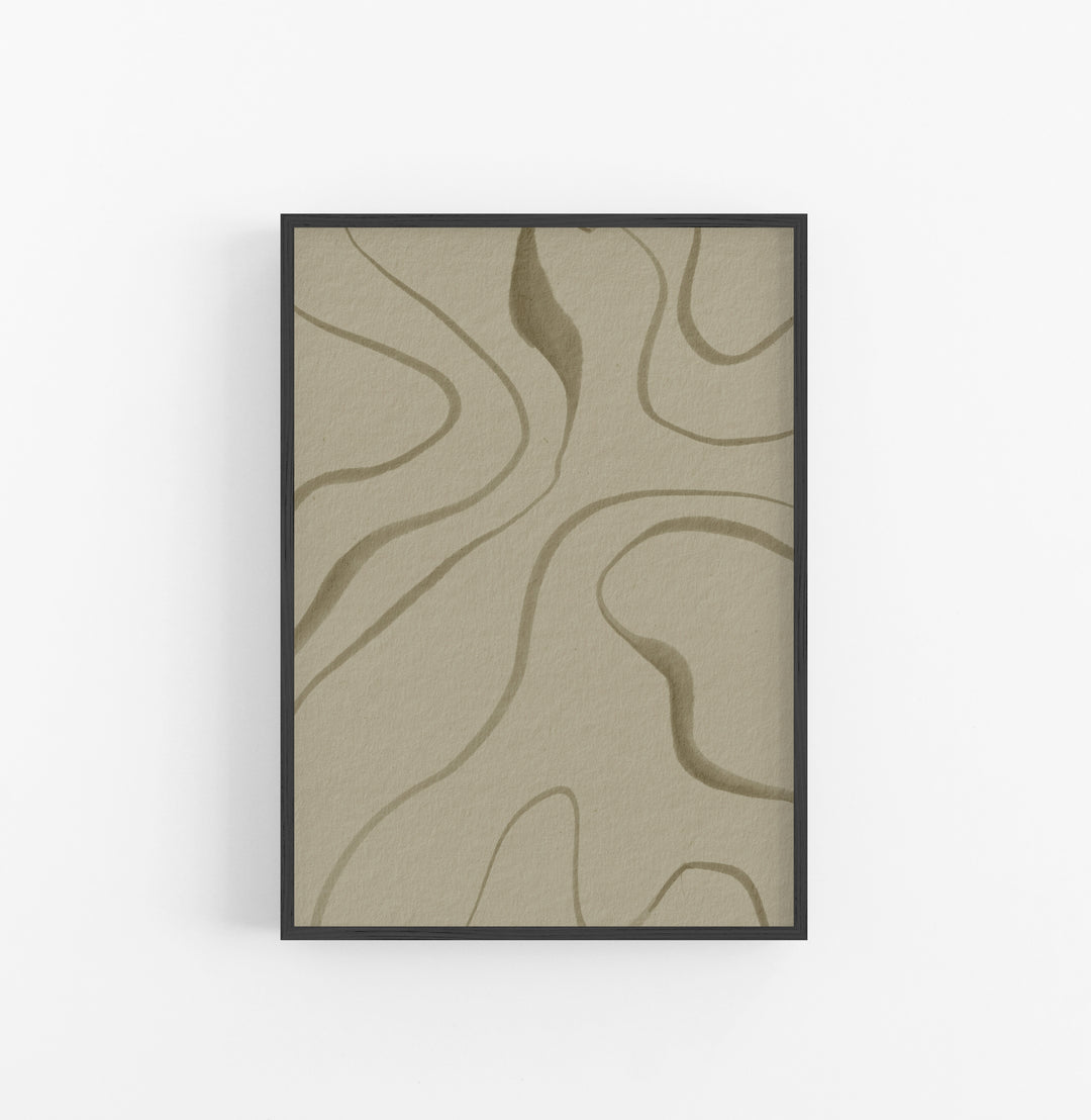 Cuadro con Marco Casual Ethnic Organicos Contorno Beige Marron