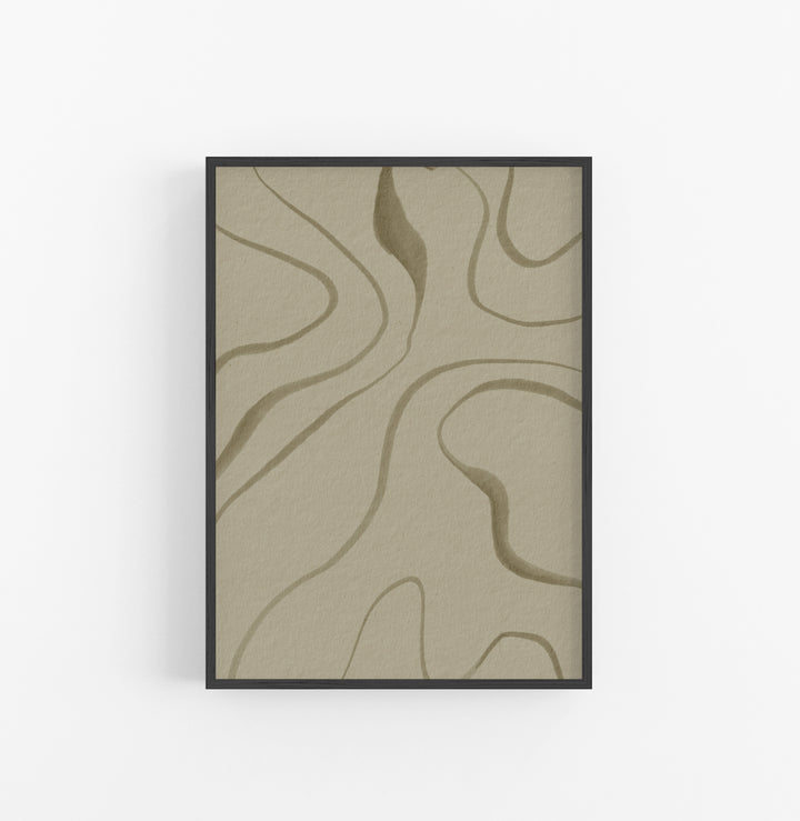 Cuadro con Marco Casual Ethnic Organicos Contorno Beige Marron