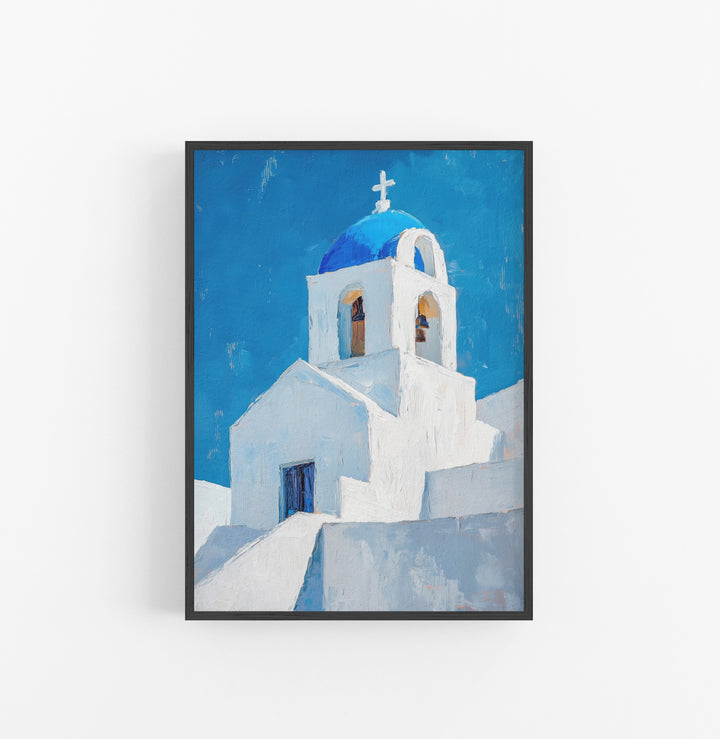 Cuadro Arquitectura Grecia Blanco Azul