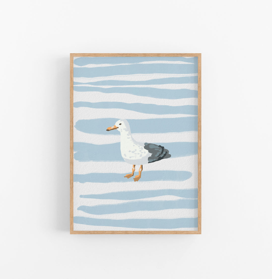 Cuadro Gaviota Marina Azul Blanco