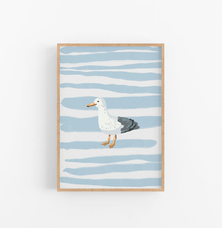 Cuadro Gaviota Marina Azul Blanco