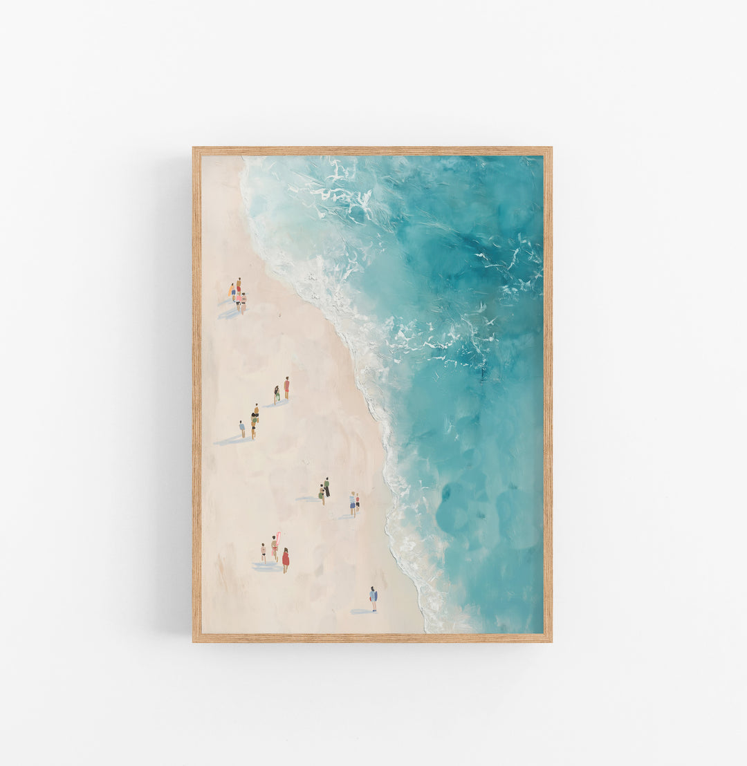 Cuadro Playa Minimalista Azul Beige