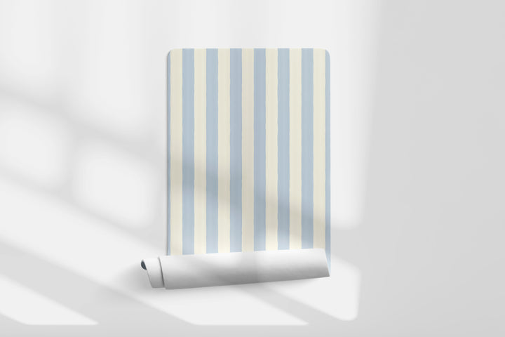 Papel pintado Rayas Irregulares Azul Crudo S