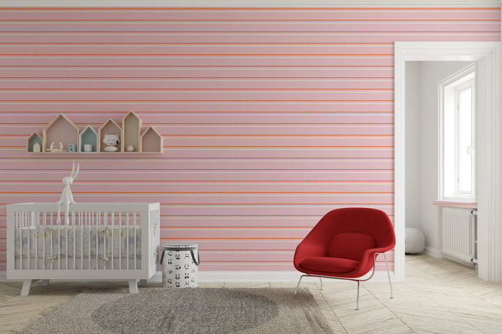 Papel pintado Rayas Irregulares Rosado Salmon M