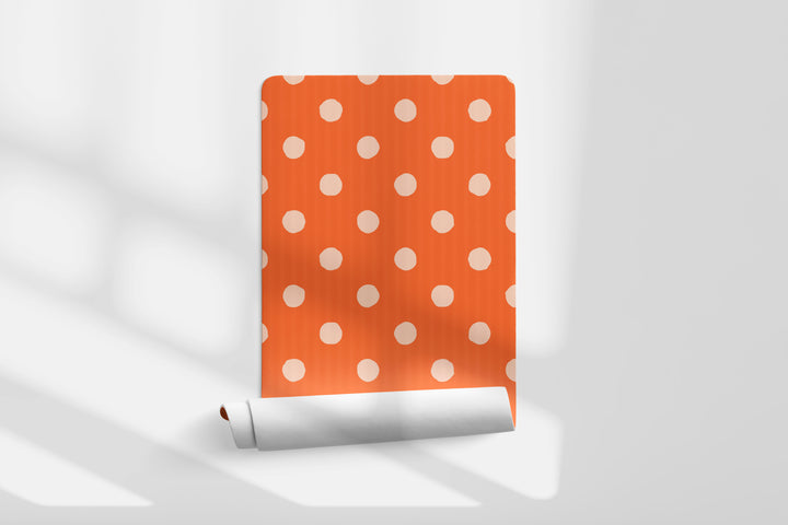 Papel pintado Topos Irregulares Naranja Rosa L