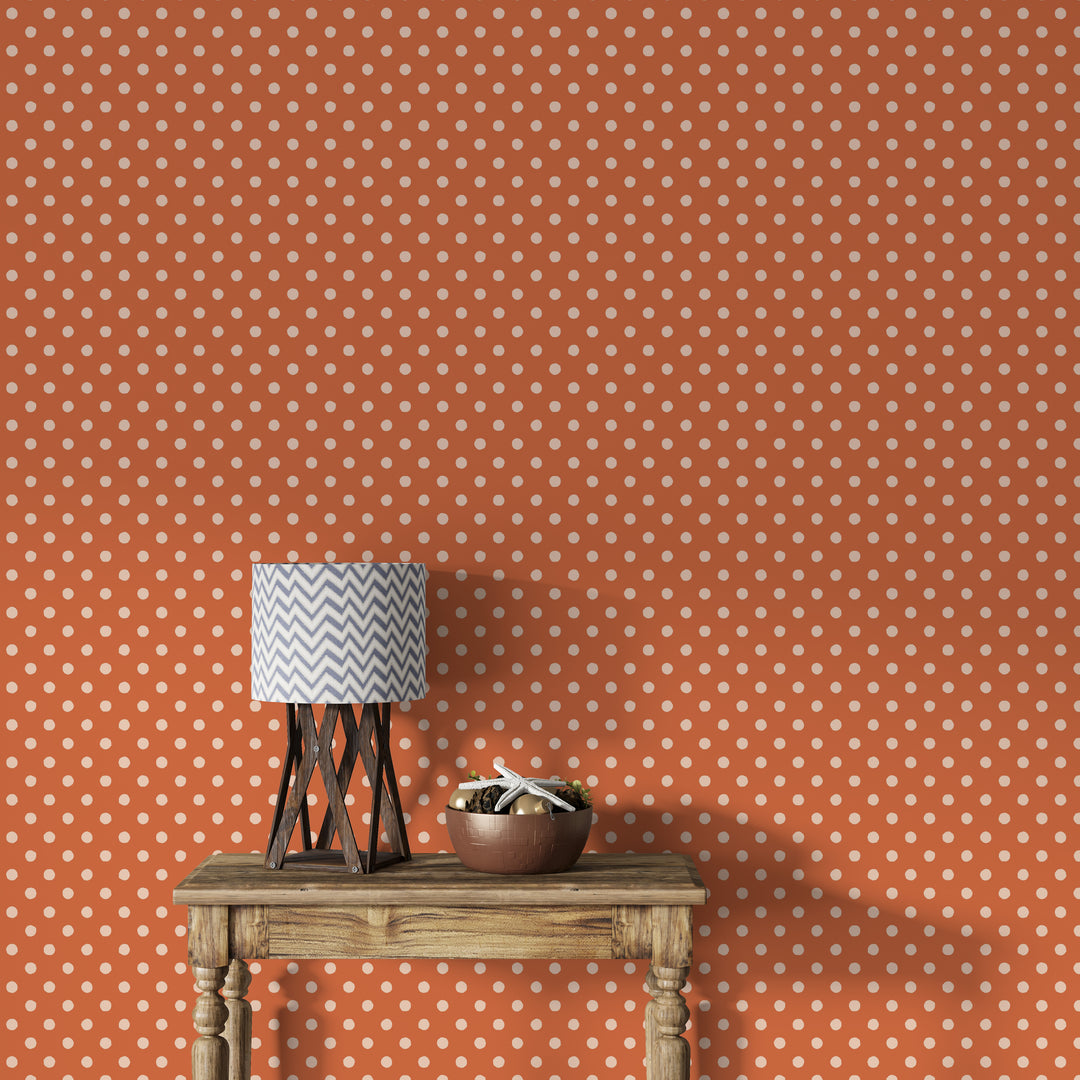 Papel pintado Topos Irregulares Naranja Rosa M