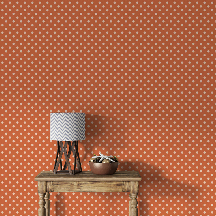 Papel pintado Topos Irregulares Naranja Rosa M