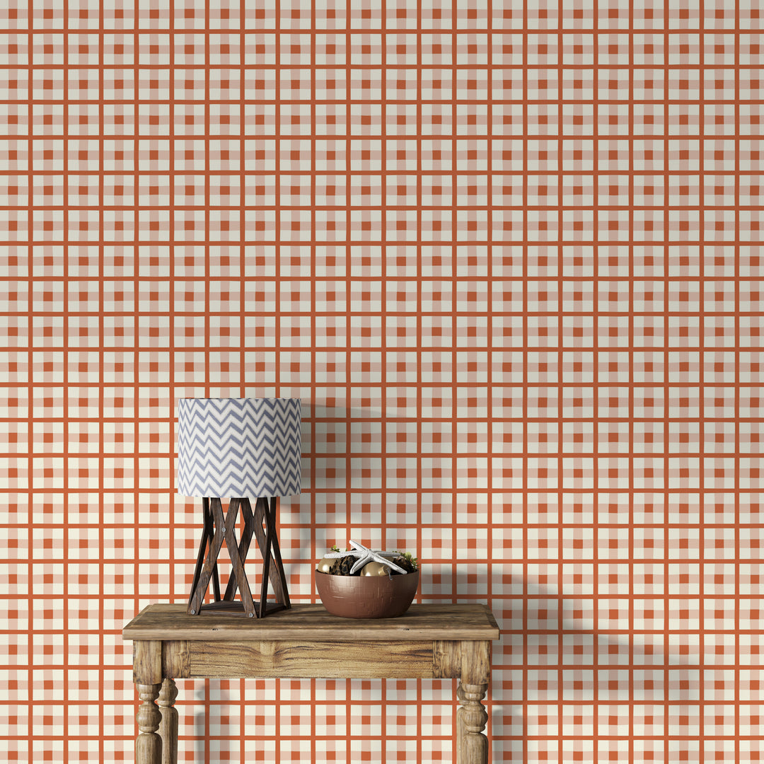 Papel pintado Cuadros Pequenos Naranja Crema L