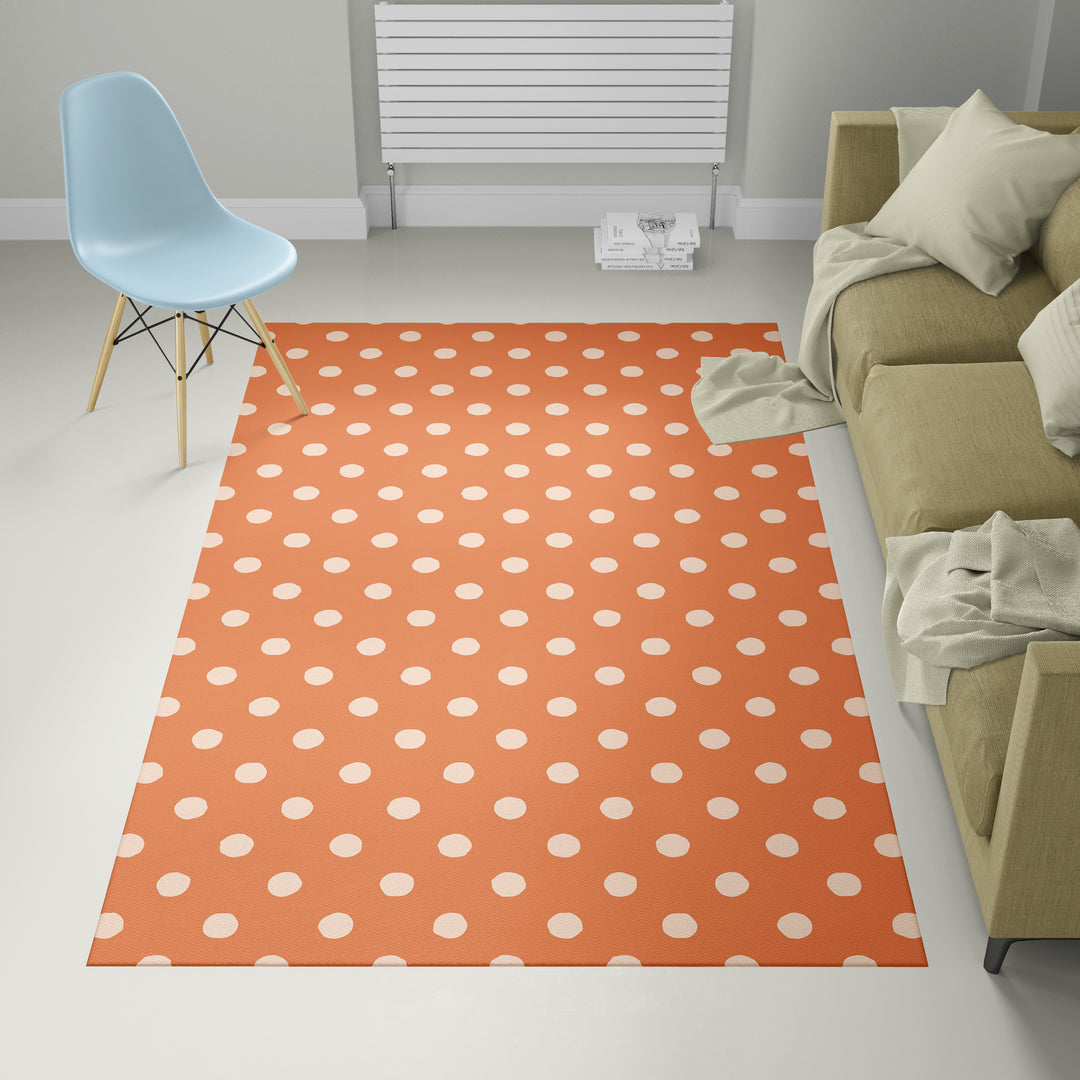 Alfombra vinílica Topos Irregulares Naranja Rosa M