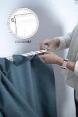 Cortina Lotus Azul Petróleo