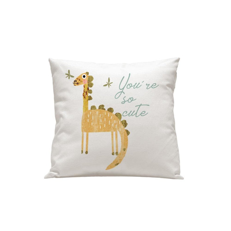 Cojín DINO AMARILLO 30x30 Colección Dinos - sokios-FUNDA COJIN