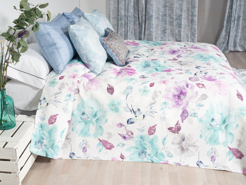 Colcha Flow Lila Colección Birds - sokios