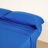 FUNDA DE ALMOHADA ALGODÓN PERCAL AZUL MEDITERRÁNEO 68 - sokios