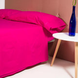 FUNDA DE ALMOHADA ALGODÓN PERCAL FUCSIA 28 - sokios