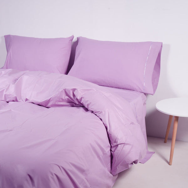 FUNDA NÓRDICA ALGODÓN PERCAL MALVA 75 - sokios