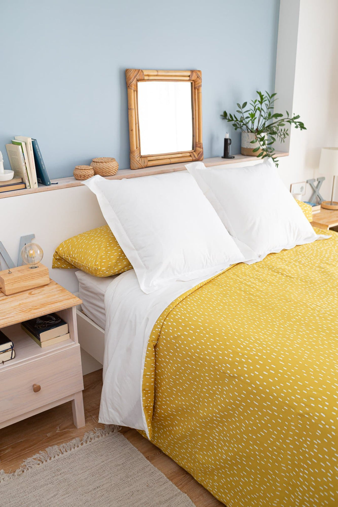 Funda nórdica Rain Mostaza