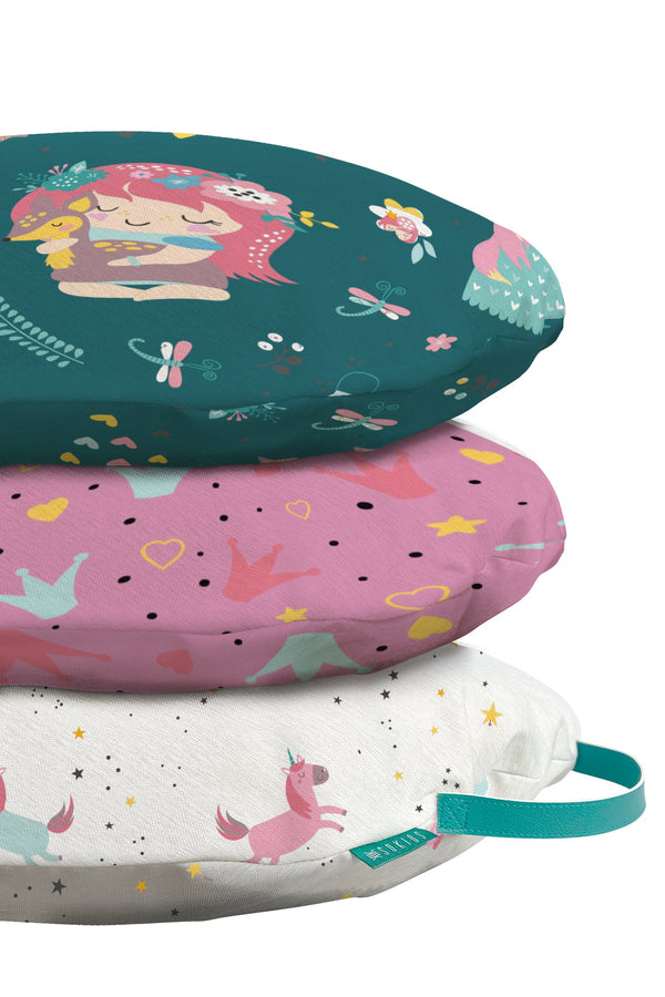 Pack 3 Puffs de suelo Infantil Hadas - sokios-COJIN DE SUELO200618S9739