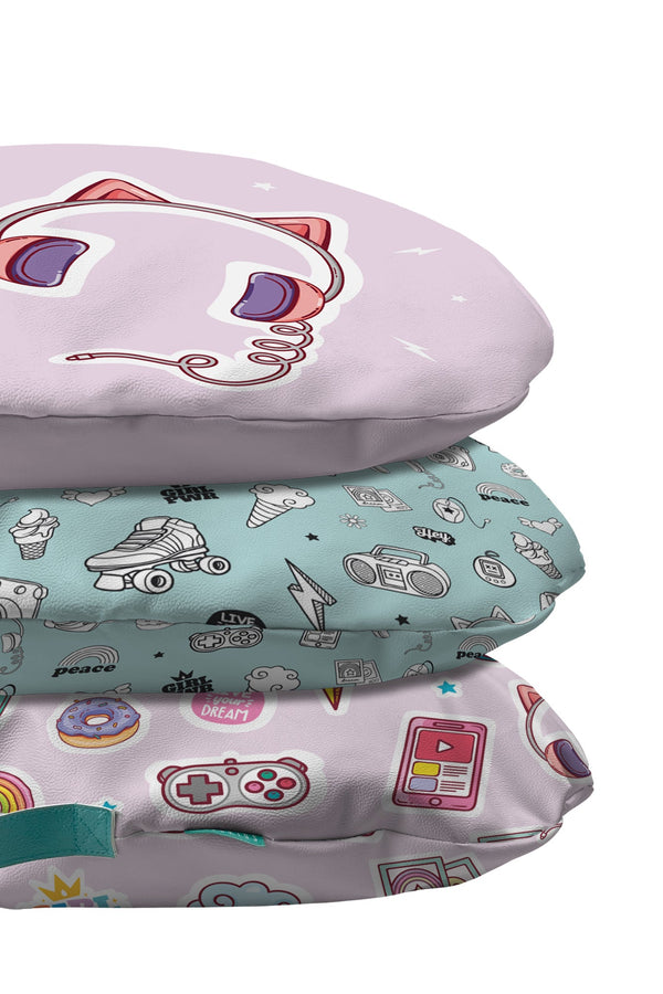 Pack 3 Puffs suelo Gamer Girl - sokios-COJIN DE SUELO200618S8466
