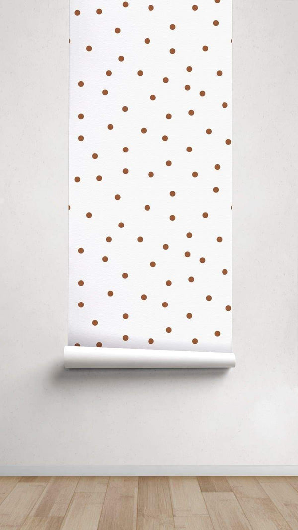Papel pintado Topos Marrón - 55*250 cm - sokios-PAPEL PINTADO200618S4083