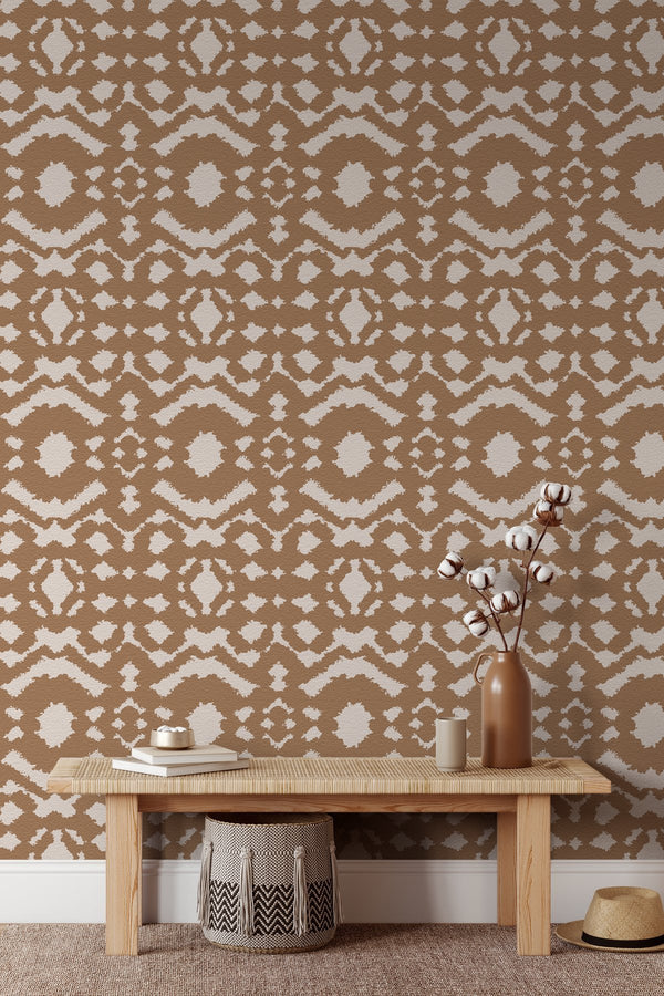 Papel pintado Tribal Marrón Colección Étnica - sokios-PAPEL PINTADO200618S4560