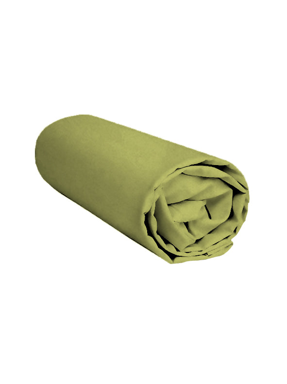Sábana bajera Algodón Percal de 200 hilos Verde Manzana