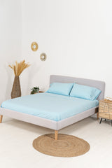 Sábana encimera Algodón Percal de 200 hilos Azul Cielo 61 - sokios-SABANA ENCIMERA200618S633