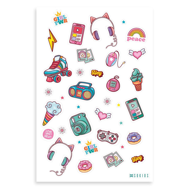 Vinilos adhesivos Infantiles para pared Gamer Girl - sokios-VINILOS200618S8857