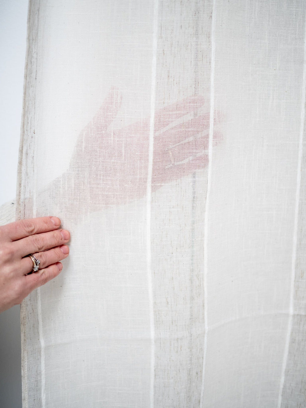 Visillo blanco liso FUNDECO AVEN 140X270 cm - Terrakotta